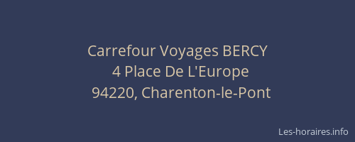 Carrefour Voyages BERCY