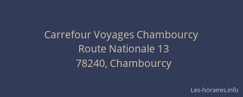 Carrefour Voyages Chambourcy
