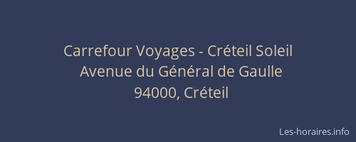 Carrefour Voyages - Créteil Soleil