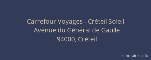 Carrefour Voyages - Cr&eacute;teil Soleil