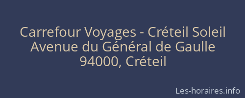 Carrefour Voyages - Créteil Soleil