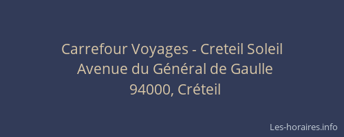 Carrefour Voyages - Creteil Soleil