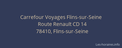 Carrefour Voyages Flins-sur-Seine