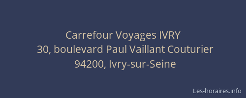Carrefour Voyages IVRY