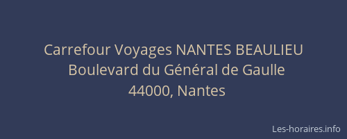Carrefour Voyages NANTES BEAULIEU