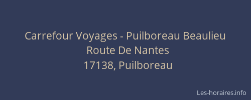 Carrefour Voyages - Puilboreau Beaulieu