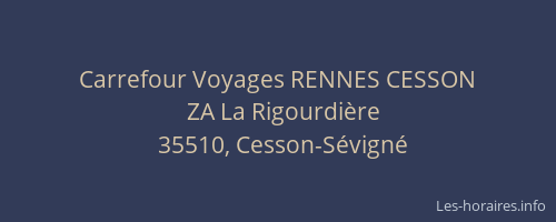 Carrefour Voyages RENNES CESSON