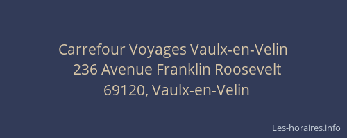Carrefour Voyages Vaulx-en-Velin