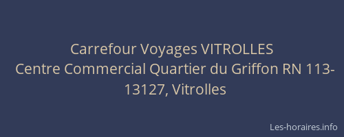 Carrefour Voyages VITROLLES