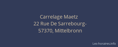 Carrelage Maetz