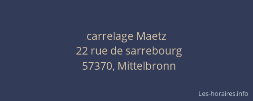 carrelage Maetz