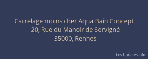 Carrelage moins cher Aqua Bain Concept