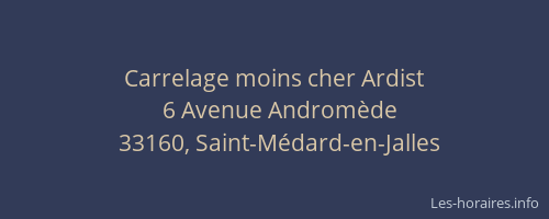 Carrelage moins cher Ardist