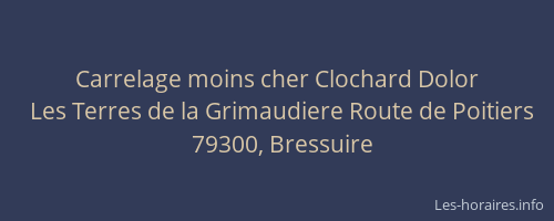 Carrelage moins cher Clochard Dolor