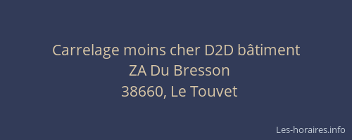 Carrelage moins cher D2D b&acirc;timent