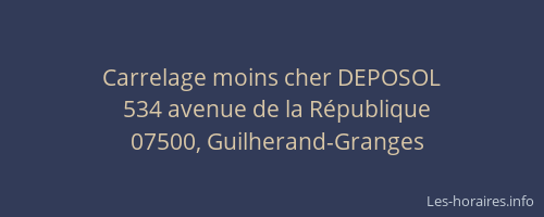 Carrelage moins cher DEPOSOL
