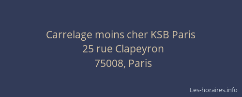 Carrelage moins cher KSB Paris