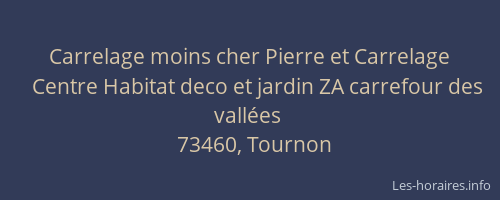 Carrelage moins cher Pierre et Carrelage