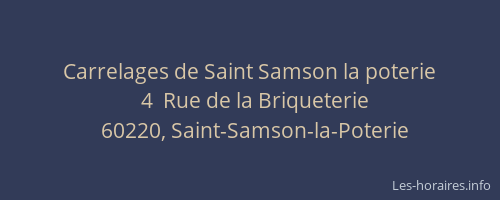 Carrelages de Saint Samson la poterie