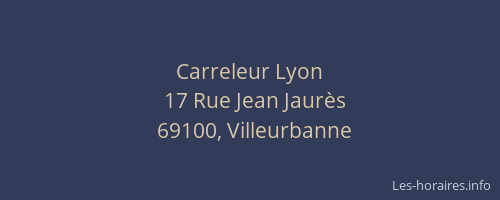 Carreleur Lyon