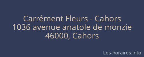 Carrément Fleurs - Cahors