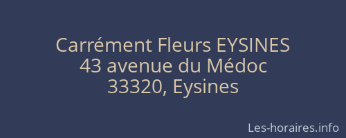 Carrément Fleurs EYSINES