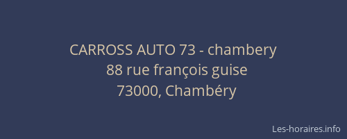 CARROSS AUTO 73 - chambery
