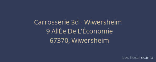 Carrosserie 3d - Wiwersheim