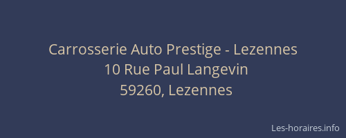 Carrosserie Auto Prestige - Lezennes