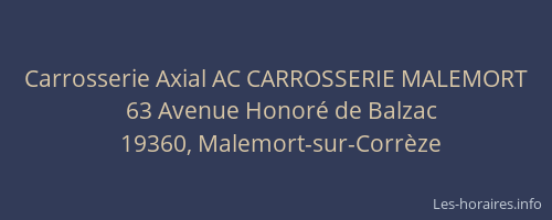 Carrosserie Axial AC CARROSSERIE MALEMORT