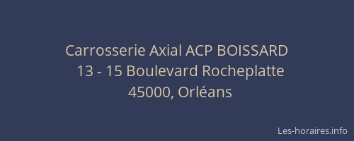 Carrosserie Axial ACP BOISSARD