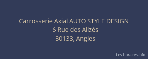 Carrosserie Axial AUTO STYLE DESIGN