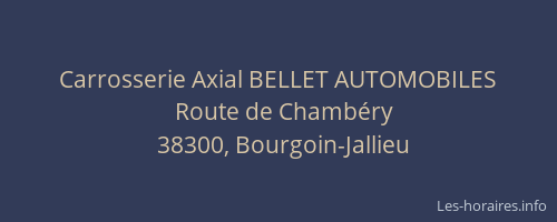 Carrosserie Axial BELLET AUTOMOBILES