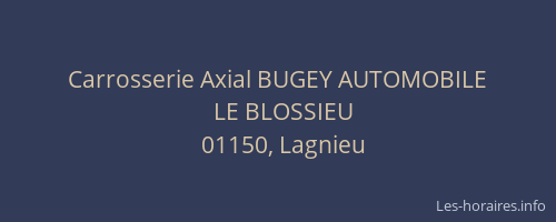 Carrosserie Axial BUGEY AUTOMOBILE