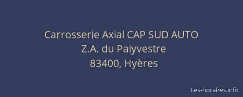 Carrosserie Axial CAP SUD AUTO