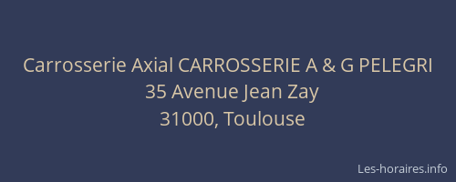 Carrosserie Axial CARROSSERIE A & G PELEGRI