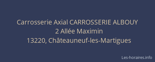 Carrosserie Axial CARROSSERIE ALBOUY