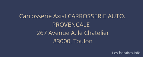 Carrosserie Axial CARROSSERIE AUTO. PROVENCALE