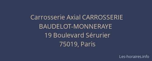 Carrosserie Axial CARROSSERIE BAUDELOT-MONNERAYE
