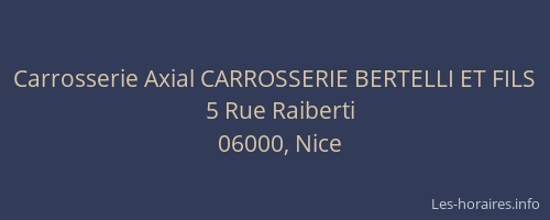 Carrosserie Axial CARROSSERIE BERTELLI ET FILS