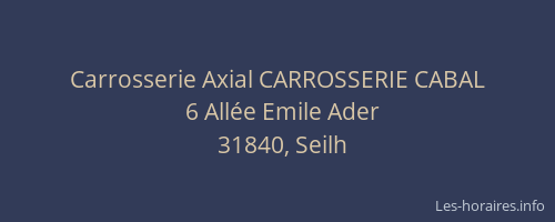 Carrosserie Axial CARROSSERIE CABAL