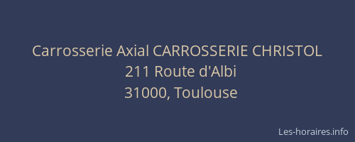 Carrosserie Axial CARROSSERIE CHRISTOL