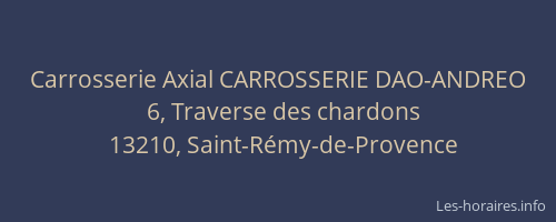 Carrosserie Axial CARROSSERIE DAO-ANDREO