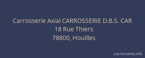 Carrosserie Axial CARROSSERIE D.B.S. CAR