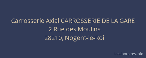 Carrosserie Axial CARROSSERIE DE LA GARE