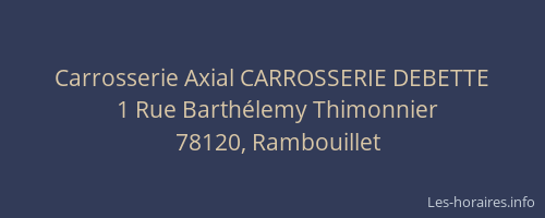 Carrosserie Axial CARROSSERIE DEBETTE