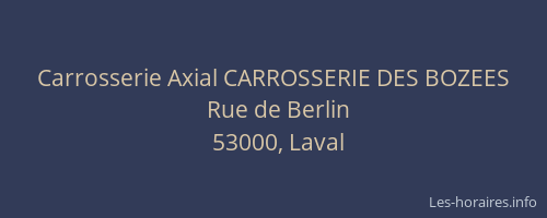 Carrosserie Axial CARROSSERIE DES BOZEES