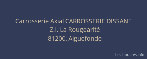 Carrosserie Axial CARROSSERIE DISSANE
