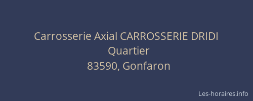 Carrosserie Axial CARROSSERIE DRIDI
