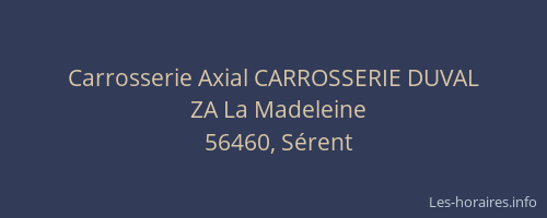 Carrosserie Axial CARROSSERIE DUVAL
